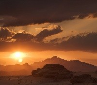 Sunset over Wadi Rum Sunset over Wadi Rum